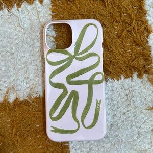 iPhone 15 Pink/Green Bow Case